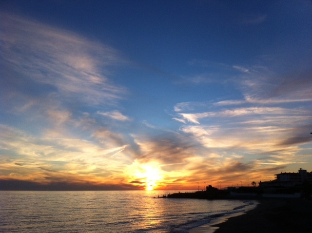 angel wing sunset